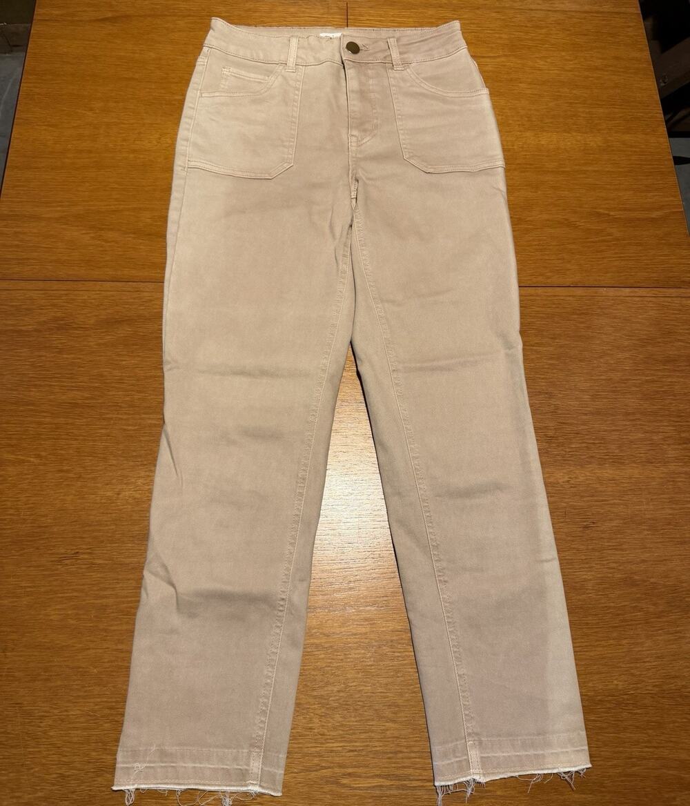 M. Jeans by Maurice’s High Rise Slim Straight Ankle Jeans Beige Women’s Size 4